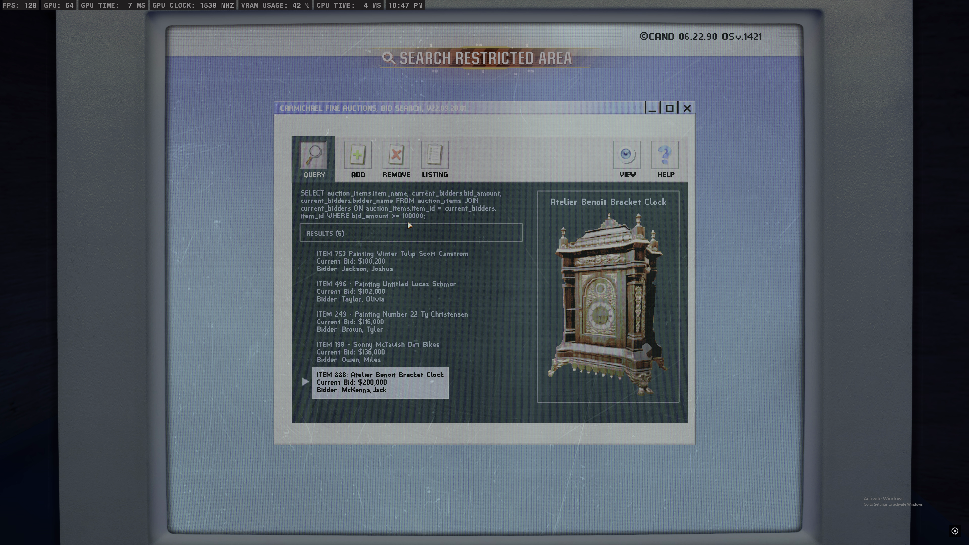 Black ops 6 SQL screenshot