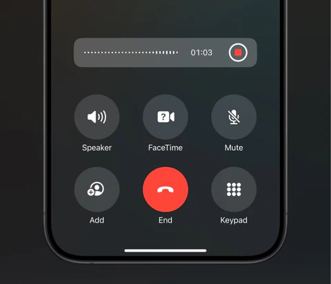 iOS 18 call recording ui